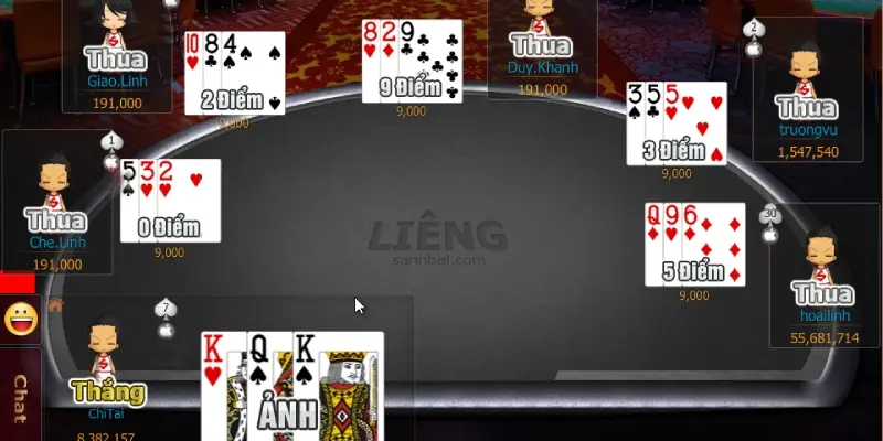 liêng - cào tố - 3 cây